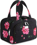 TOPDesign Travel Toiletry Bag for Women, Puffer Large Toiletry Bag, Lightweight Cosmetic Makeup Organizer with Handle for Traveling, Accessories, Essentials, Toiletries (Peony)