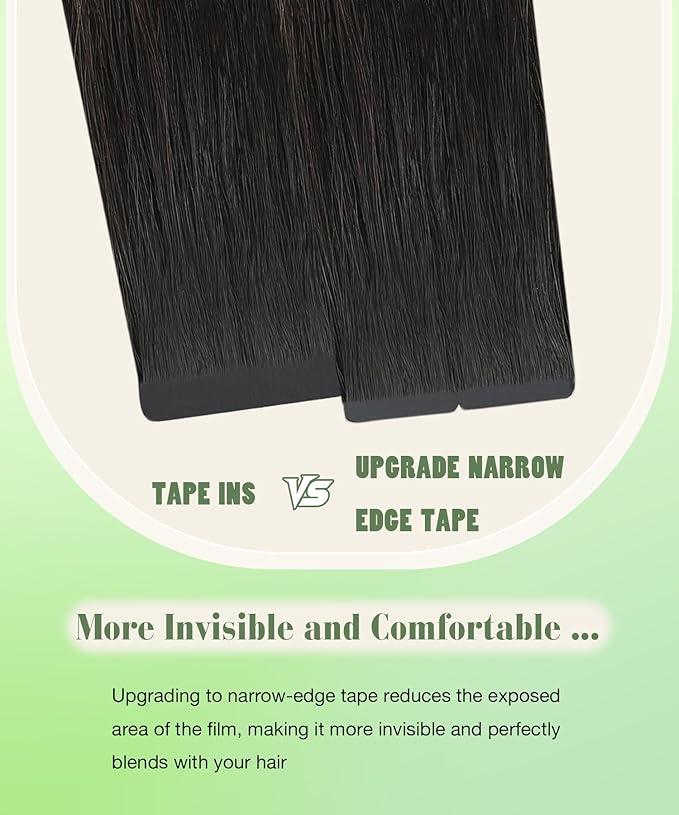 SURNEL Tape in Hair Extensions Balayage Ombre Color 1B Fading to 4 Brown Highlighted 27 Blonde Tape in Extensions Human Hair 20 inch Remy Tape Hair Extensions 20 Pcs 50g(#1B/4/27-20)