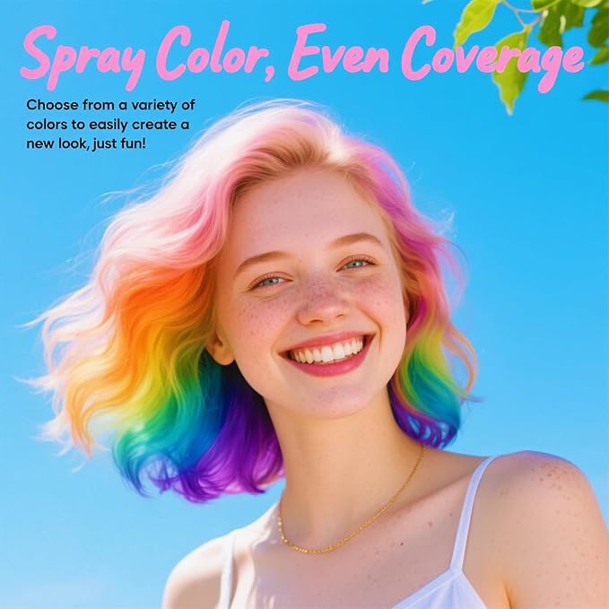 Red Hair Spray, Temporary Hair Color Spray For Kids Women Men, Temporary Hair Dye Washable Hair Color Wax,Non-Sticky Color Hair Spray for Halloween Crazy Hair Day,Cosplay Party DIY,Christmas (FireRed)