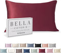 Bella Coterie Luxury Silk Pillowcase for Hair and Skin | 30 Momme | 100% Pure 6A Mulberry Silk | Super Soft | Perfectly Plush [Standard, Merlot]