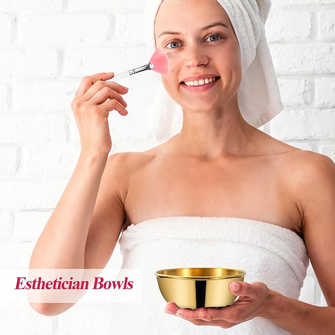 GRETJOB Professional Facial Bowls Set for Estheticians - 9 Pcs Mixing Bowls with Brush & Spatula | Facial Mask Mixing Kit for Spa & Home Use
