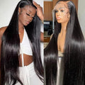 Lemoda Straight SKINLIKE Real HD 13x4 Full Lace Frontal Wigs 210% Density 15A 34inch Brazilian Straight Virgin Human Hair Lace Front Wig Invisible 0.1mm Ultra-thin Frayed Ends Tiny Knots