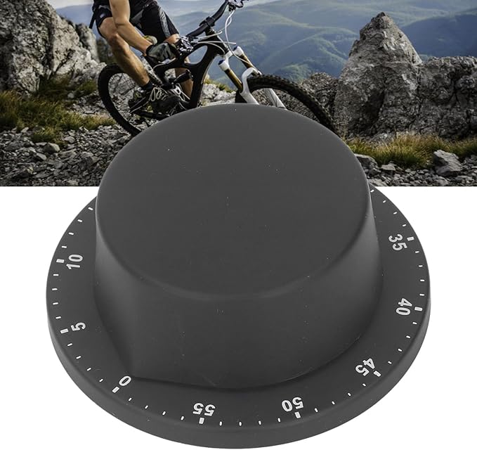 Wind Up Timer Magnetic Suction Outdoor Training 60 Minutes Manual Countdown Timer for Kitchen, Hair Color Processing (Black)