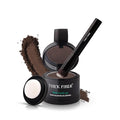 Thick Fiber Root Touch Up Powder, Medium Brown - Water & Sweat Resistant Hair Loss Concealer Set with Brush for Thin Hairlines and Gray Root Coverage
