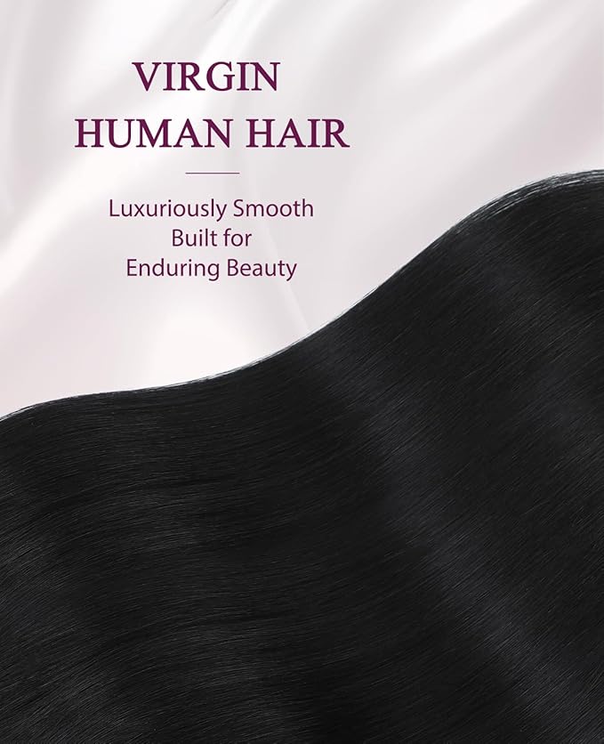 Pinkpearl Invisible Tape in Hair Extensions Human Hair, 20pcs 20inch 55g #1B Natural Black Injection Tape in Extensions Real Remy Straight Seamless Silky Human Hair Injected