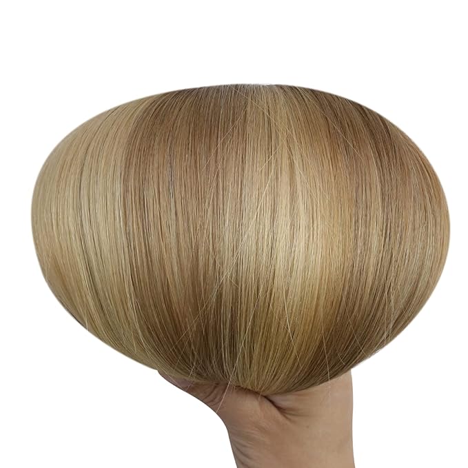 Full Shine Virgin Injection Tape in Hair Extensions 5Pcs Color 3 Brown Fading to 8 Ash Brown And 22 Blonde 14 Inch Seamless Intact Tape in Hair Remy Tape in Human Hair 10 Gram Natural Straight Hair