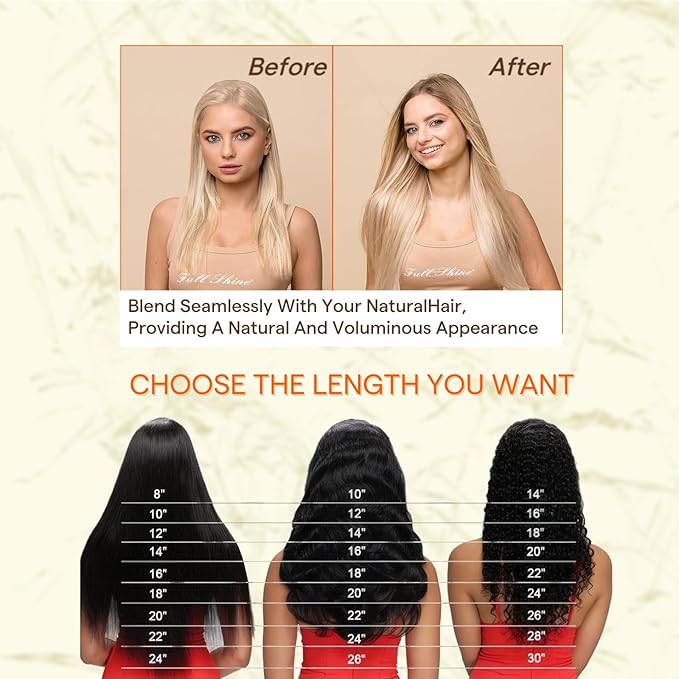 Full Shine Tape in Hair Extensions Human Hair 12 Inch Color 8 Ash Brown to 60 Blonde Seamless Skin Weft Short Natural Human Hair Tape in Extensions 20 PCS Remy Straight Hair Add Volume 30 Grams