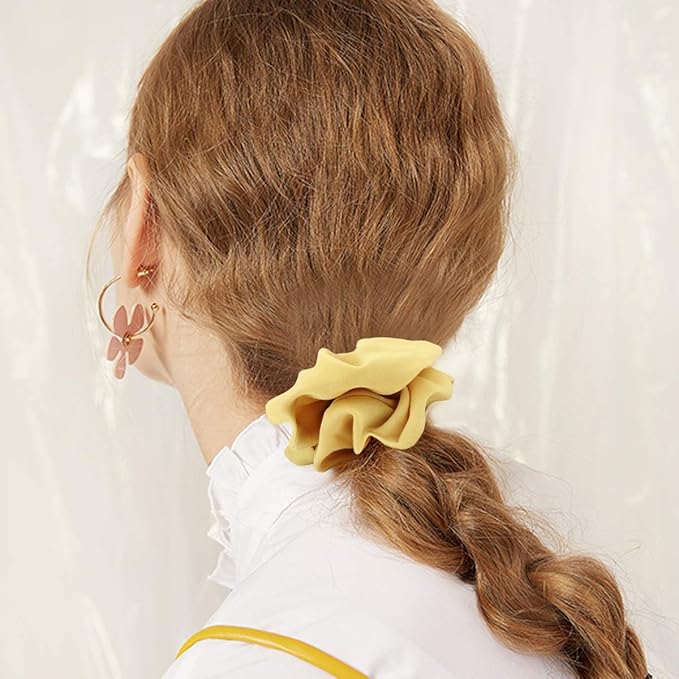 Velscrun 20 Pcs Floral Plaid Solid Color Scrunchies, Scrunchies for Girls Women with Chiffon, Hair Scrunchies for Women's Hair Elastics Bands Ponytail Holder Bulk, Hair Accessories Hair Ties Gifts