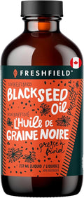Freshfield Black Seed Oil, Tested Cold Pressed Nigella Sativa, High Thymoquinone (min 1.6%) and p-Cymene, Ultra Strength, Vegan, 100% Pure and Natural Black Cumin Seed Oil Supplement, 8oz Liquid