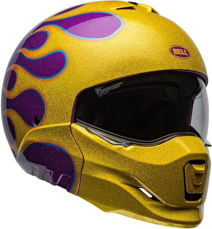 Bell Broozer Helmet (Gloss Ignite Purple/Yellow - Large)