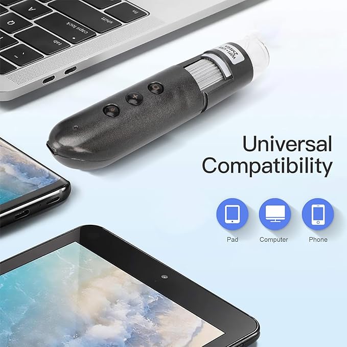Skin Hair Scalp Detector Skin Analyser 200X Magnification 2MP USB High Definition Digital Microscope for Hair Skin Care