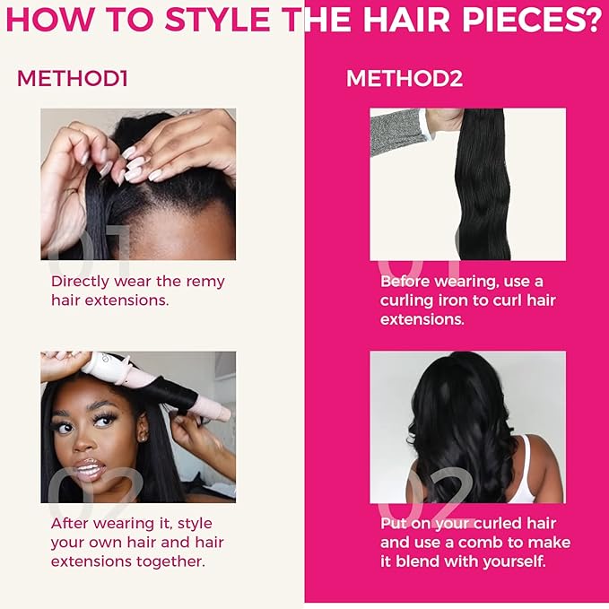 Lashey Clip in Hair Extensions Real Human Hair, Kinky Straight Hair Natural Black #1B 7pcs 120g 22 Inch Clip in Hair Extensions Remy Human Hair with Lace Weft Thick Human Hair for Women
