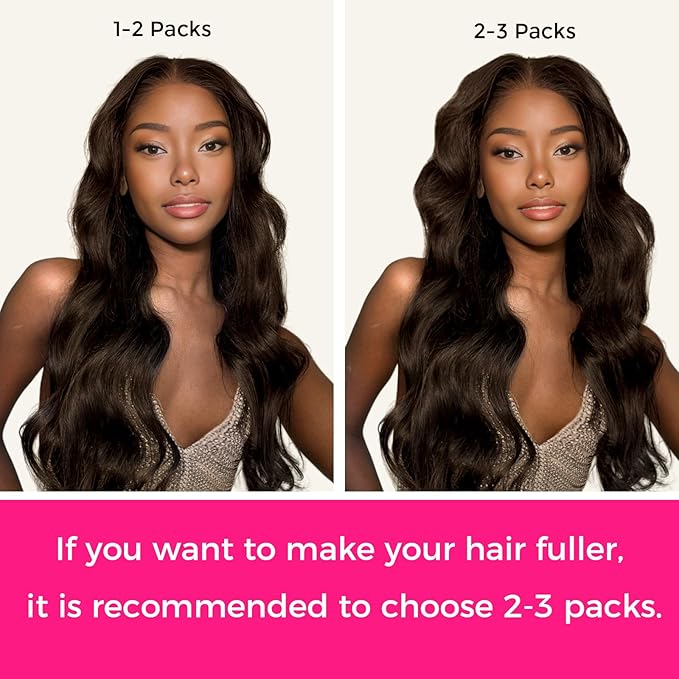 Lashey Seamless Clip in Hair Extensions Human Hair #2 Dark Brown Body Wave Clip in Extensions Real Human Hair 7pcs 110g 16 Inch PU Weft Natural Hair Extensions for Women