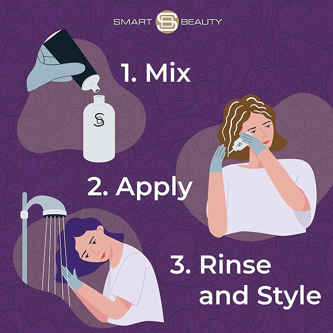 Amethyst Purple Hair Dye Permanent with Anti-Breakage Plex Hair Care, Vegan Hair Dye & Cruelty-Free, 100% Grey Coverage, purple Hair Color, For All Hair Types. Smart Beauty