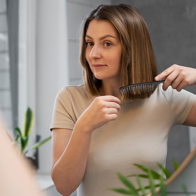 Wide Tooth Rat Tail Comb Set for Sectioning Styling Heat Resistant and Anti-Static Hair Detangling Combs for All Hair Types 3 Pcs