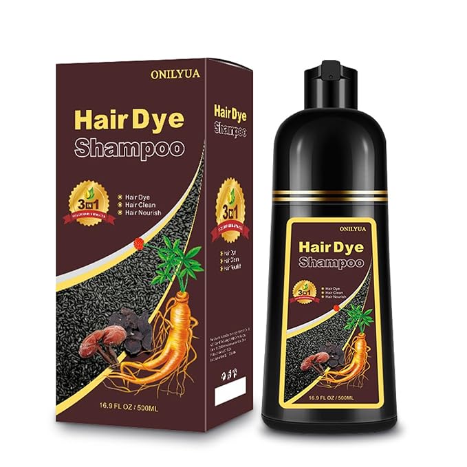 Cherry Brown Hair Dye Shampoo 3-in-1, Instant Natural Hair Color Shampoo for Women Men Champu Para Canas Mujer, Lasting 3-4 Weeks & Easy to Use & All Hair Types & Root Touch Up, 500ml