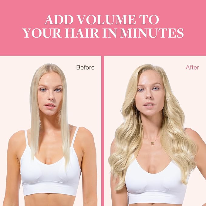 GOO GOO Clip in Hair Extensions Real Human Hair, Remy Human Hair Extensions Clip ins for Women, Natural Human Hair, 16inch 130g 7Pcs, 60A Platinum Blonde