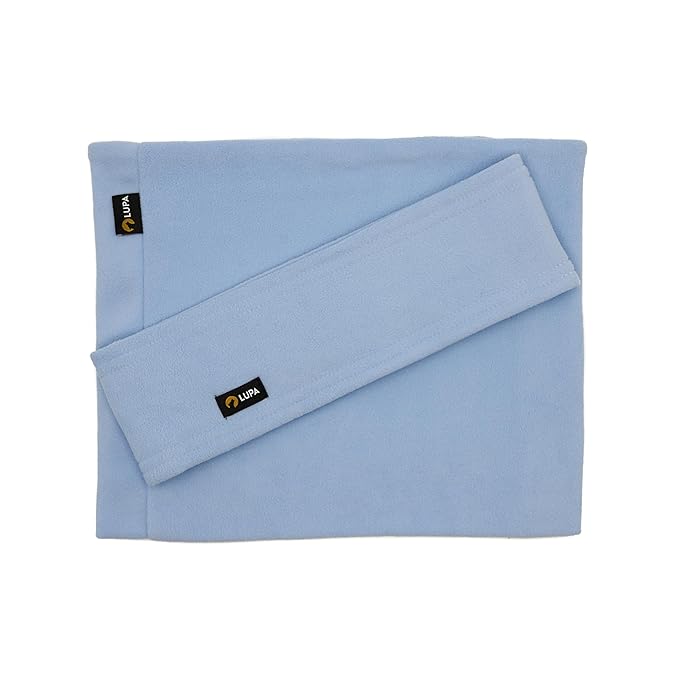 Lupa Handmade Unisex Triple-Layer Micro Fleece Headband - Ear Warmers for Women & Men - Ears Cover (Light Blue)