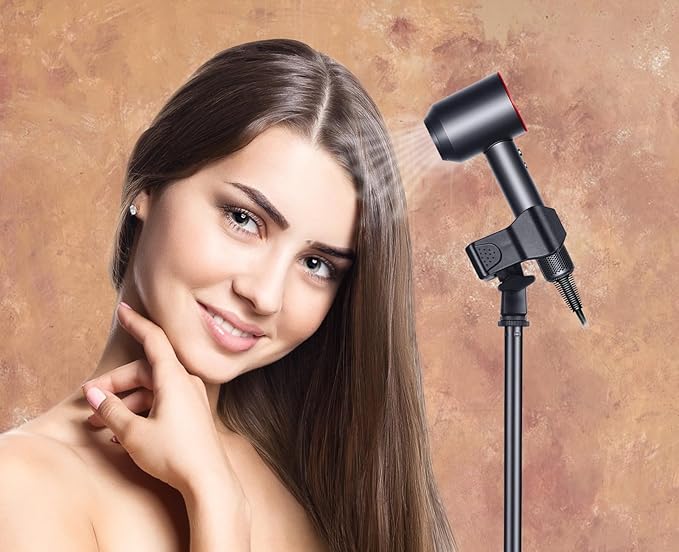 Hands Free Hair Dryer Stand Holder - TAYUQEE Rotatable Floor Blower Stand, Heavy Duty Countertop Blow Dryer with Adjustable Height, Ideal for Salons and Home Use