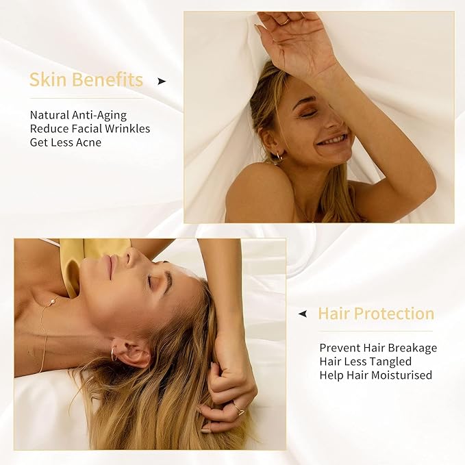 ZIMASILK 22 Momme Silk Pillowcase for Hair and Skin - 100% Pure Mulberry Silk with Hidden Zipper, Grade 6A Luxury Pillow Case for Women, Soft & Durable, Gift Box (King 20"x36" Beige)