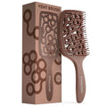 FRAMAR Professional Vented Hair Brush – Curved Hair Brush For Blow Drying, Wet Paddle Brush For Hair, Vent Brush For Blow Drying, Wet Hairbrush For Women – Heat Resistant – Chocolate