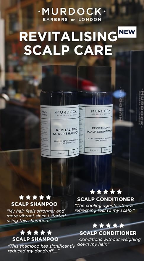 Murdock London Revitalising Scalp Conditioner | Scalp Protection, Hair Nourishing | Made in England | 250ml