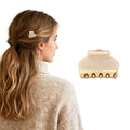 2026 Premium Durable Hair Claw Clip for Women, Original Italian Designed Strong Grip Hair Bang Clips for Thin Hair, No Slip Jaw Clips with Gift Box for Christmas Birthday Girls, 1.2" Beige Minimal