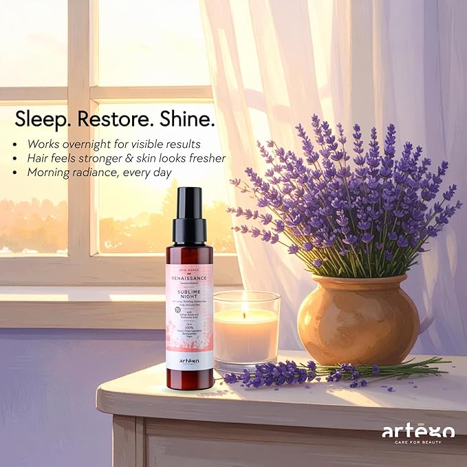 Artègo Rain Dance Renaissance Sublime Night (3.4 oz) – Overnight Anti-Aging Serum for Scalp, Hair & Skin
