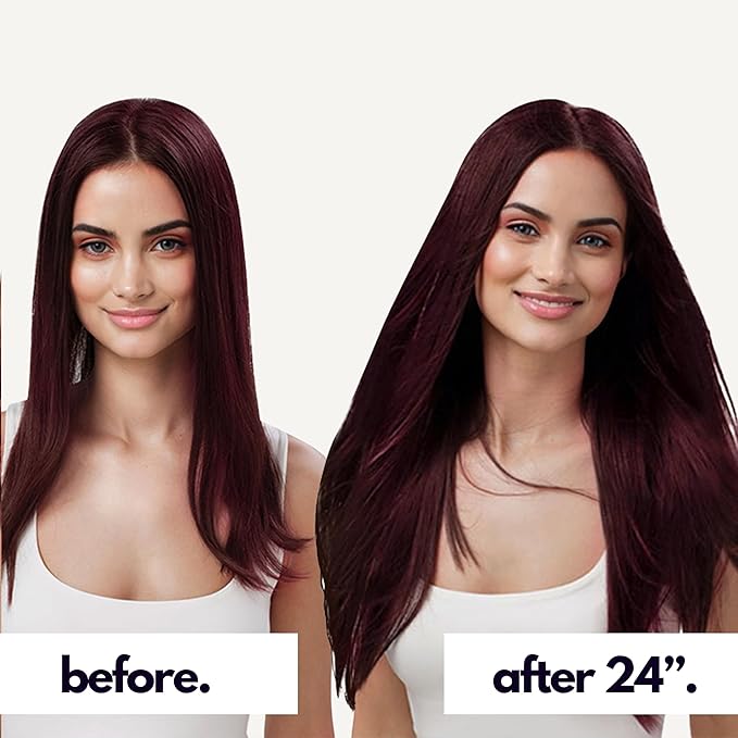Irresistible Me Real Human Hair Extensions Clip Ins – 100% Human Hair Clip In Extensions for Length & Volume – Invisible Extension – Heat Resistant & Dyeable – Cherry Red, 24 Inches