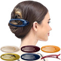 RC ROCHE ORNAMENT 6 Pcs Lay Flat Claw Hair Clips Women Curved Side Opening Slide Comb Strong Hold No Slip Grip Alligator Clamp French Barrette Thin Hair, Large Classic Multicolor