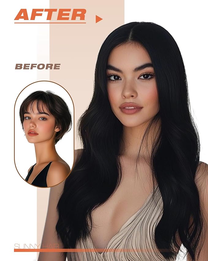 Sunny Hair Tape in Hair Extensions Human Hair 26inch Hair Extensions Real Human Hair Tape in Extensions for Women Jet Black Invisible Remy Hair Natural Straight Skin Weft Double Sided Tape 40pcs 100g