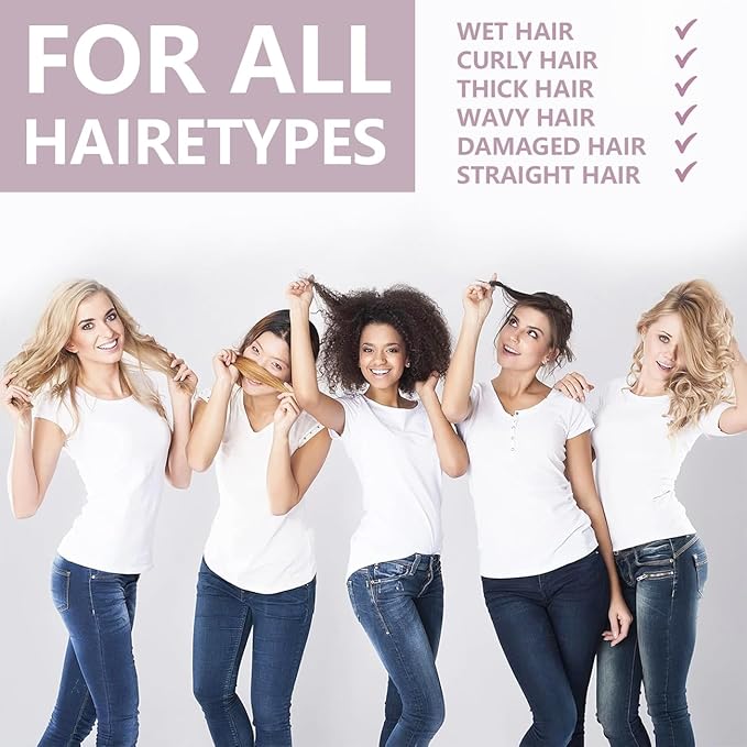 Detangling Brush, Dry and Wet Vented Detangler Hair Brush for Women and Men, Professional Paddle Curved Styling Hairbrush, Beige