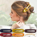 RC ROCHE 6 Pcs Flat Claw Hair Clips for Women Alligator French Barrette Long Thick Hair Duckbill Curved No Slip Grip Lay Flat Side Slide Firm Classic Styling, Medium Classic Multicolor