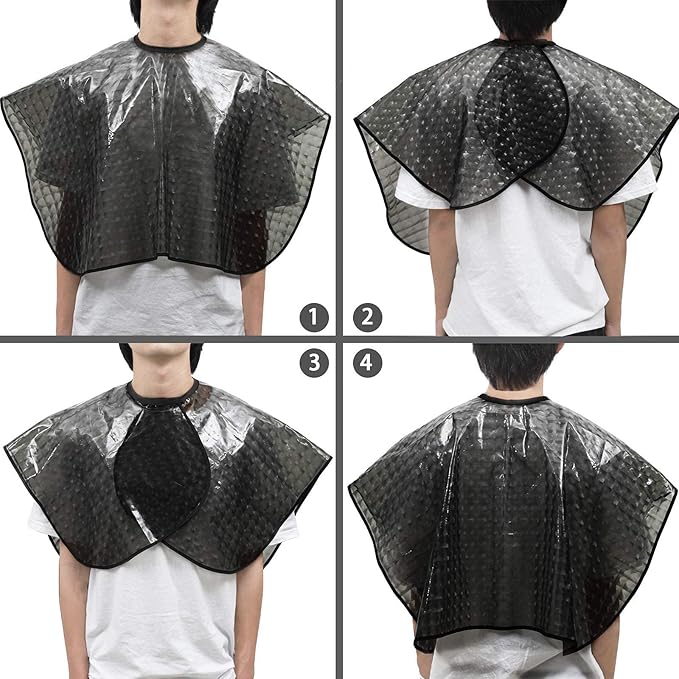 Waterproof unisex-adult Hair Dye Cape,Short Comb-Out Capes for Hair Stylist,Makeup Apron for Hair Color,