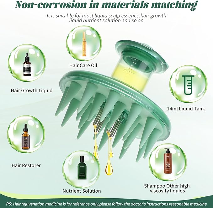 Scalp Massager Applicator Comb Silicone Hair Oil & Serum Brush for Even Distribution – No Mess, Easy-to-Use Scalp Treatment Tool for All Hair Types
