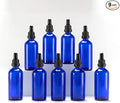YIZHAO Blue Glass Dropper Bottle 4oz, Tincture Bottles with Glass Dropper, for Essential Oils, Aromatherapy, Cosmetic, Laboratory, Pharmacy, Liquids, Travel –9 Pcs