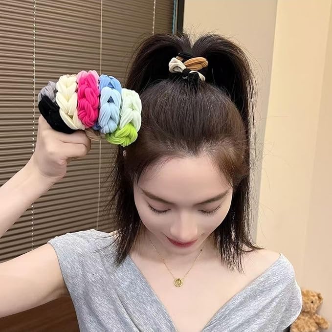 5PCS Hair Bracelets for Women Elastic Bracelets Hair Ties No Damage Hair Bands for Girls Lively Silk Scrunchies Thick Thin Long Curly Hair Accessories for Women