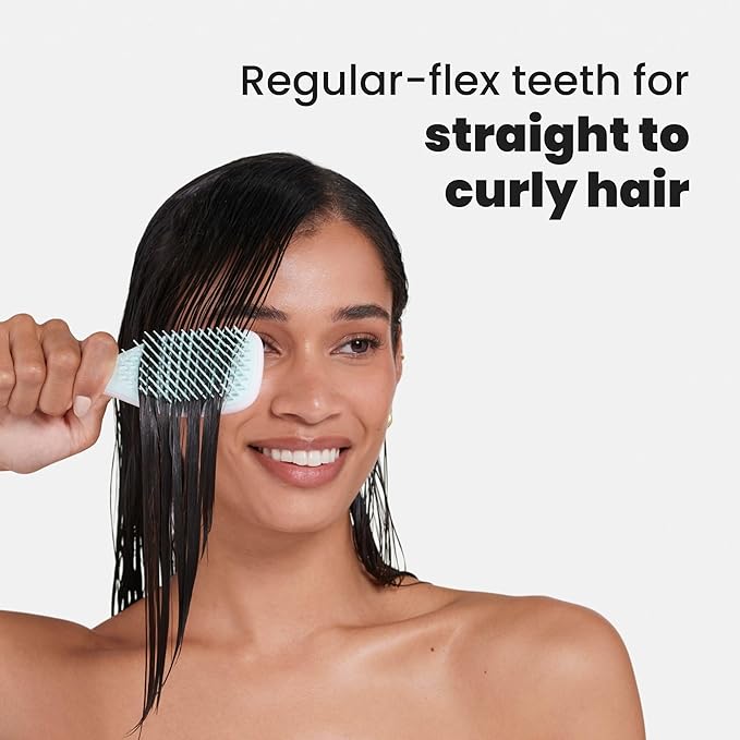 Tangle Teezer Ultimate Detangler Hairbrush, Eliminates Knots & Reduces Breakage, Mini Hair Brush for Travel, Small Hands & All Hair Types, Marshmallow Pink & Mint