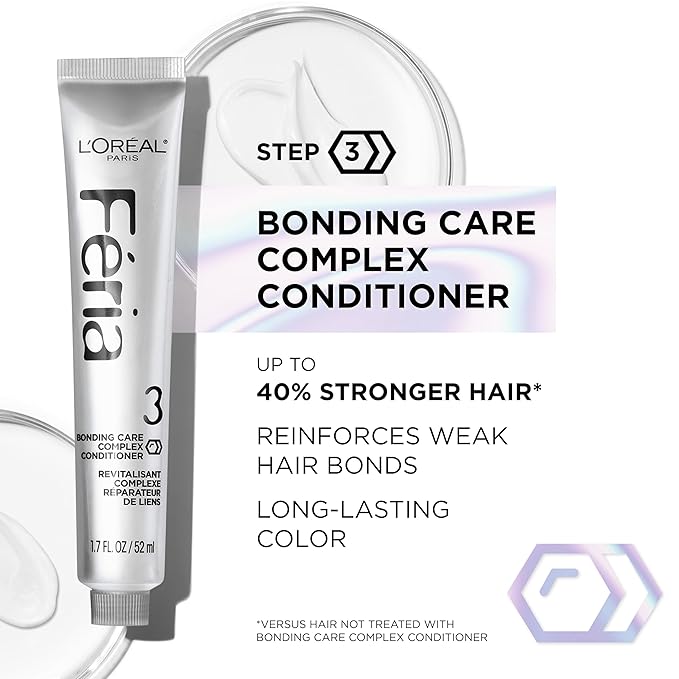 L'Oreal Paris Feria Multi-Faceted Shimmering Permanent Hair Color, Extreme Platinum, Pack of 1 Hair Dye Kit