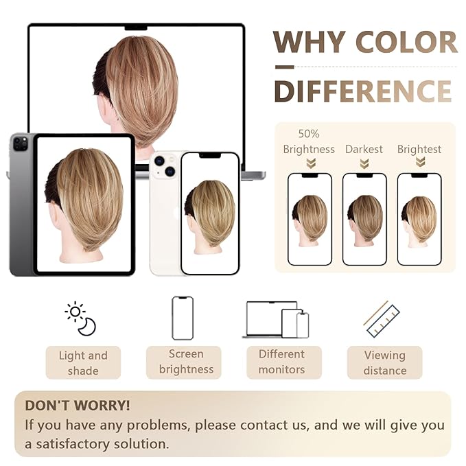 Clip on Ponytails for Women - 10 Inch Short Ponytail Extension, Straight Pony Tails Hair Extensions, Synthetic Hair Extensions Ponytail, Clip in Ponytail (Color: Beige)