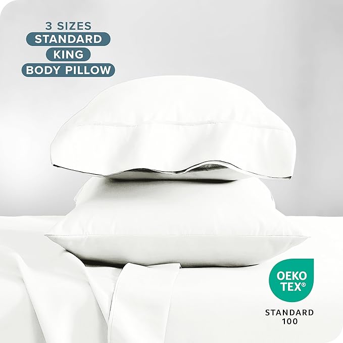Bare Home Microfiber Pillow Cases - Standard/Queen Size Set of 2 - Cooling Pillowcases - Double Brushed - Ivory Pillowcases 2 Pack - Easy Care (Standard Pillowcase Set of 2, Ivory)