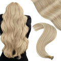 YoungSee I Tip Extensions Blonde Itip Hair Extensions Real Human Hair Ash Blond Highlighted Blonde 24 Inch 50s 50g Invisible I Tips Hair Extension Highlight I-Tip Human Hair Extension Long Hair
