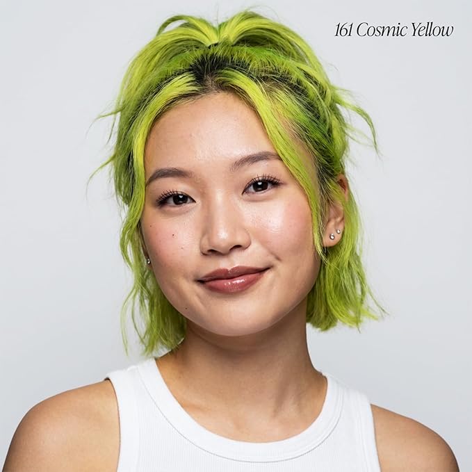 Adore Semi Permanent Hair Color (161 Cosmic Yellow) | Vegan & Cruelty-Free Yellow Hair Dye | No Ammonia, No Peroxide, No Alcohol | 4 Fl Oz Each (Pack of 2)