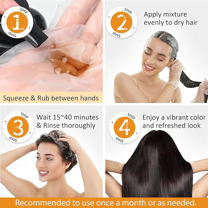Hair Dye Shampoo for Gray Hair in Dark Coffee - 3-in-1 Coloring & Conditioning Treatment, At-Home Shampoo Dye Hair Color for Women & Men, Instant Long-Lasting Color, Champu Para Canas, 16.9 Fl Oz