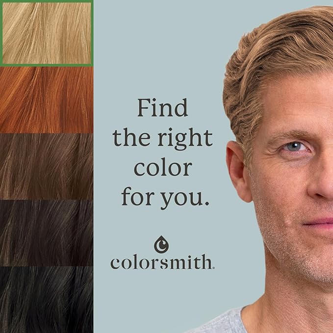 Hair & Beard Color for Full Gray Coverage 2 pack - Medium Ash Blonde - Ammonia-Free Complete Men’s At-home Beard & Hair Dye Kit, Professional-grade Permanent Hair Color (8.1)