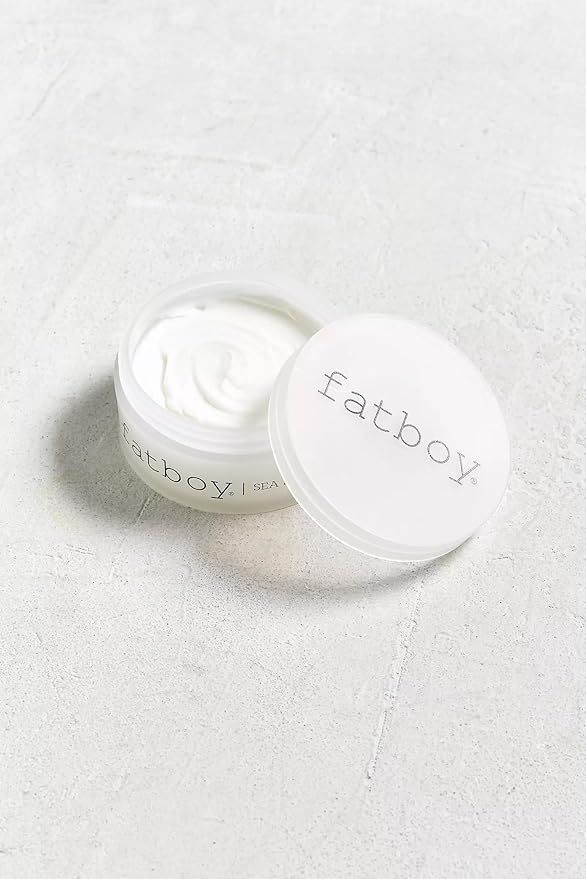 Fatboy Sea Salt Hair Pomade with Coconut Oil & Shea Butter, Lightweight Hold for Texture, Styling & Shine, Tousled Beach Waves Finish, Hair Care for All Hair Types, Paraben Free, Color Safe, 2.6 Oz
