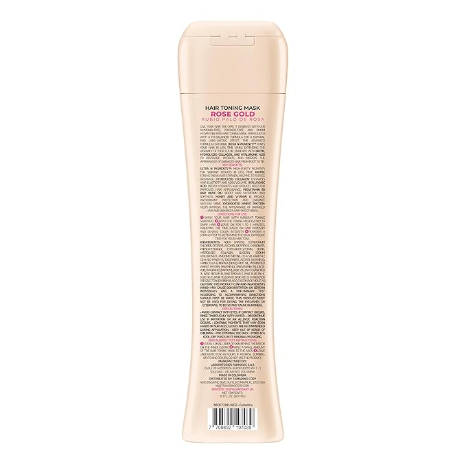 naissant Rose Gold Hair Toning Mask | Ultra High-Purity Pigments | Color Depositing Soft Rose Gold Tone | Hyaluronic Acid, Collagen & Biotin | Paraben, Ammonia & Sulfate Free | 10.1 Fl. Oz