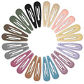 24 PCS 2.36 In Metal Snap Hair Barrettes For Women Water Drop Shape Hair Clips For Thick Thin Fine Hair,Matte Multiple Colors