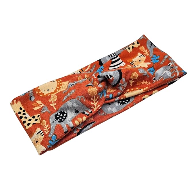Soft Stretchy Headband, 3-in-1 Versatile Twist Style, One-Piece (Rusty Safari, Adult)