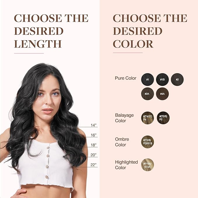 GOO GOO Clip in Hair Extensions Real Human Hair, Remy Human Hair Extensions Clip ins for Women, Natural Human Hair, 14inch 110g 7Pcs, 1B Natural black